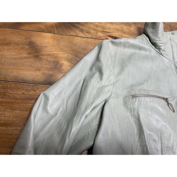 PIEROTUCCI Women’s Green leather Jacket Made In Italy - Picture 4 of 16